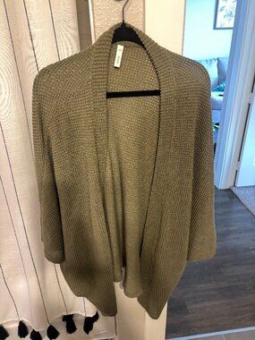 Green Crocheted Cardigan